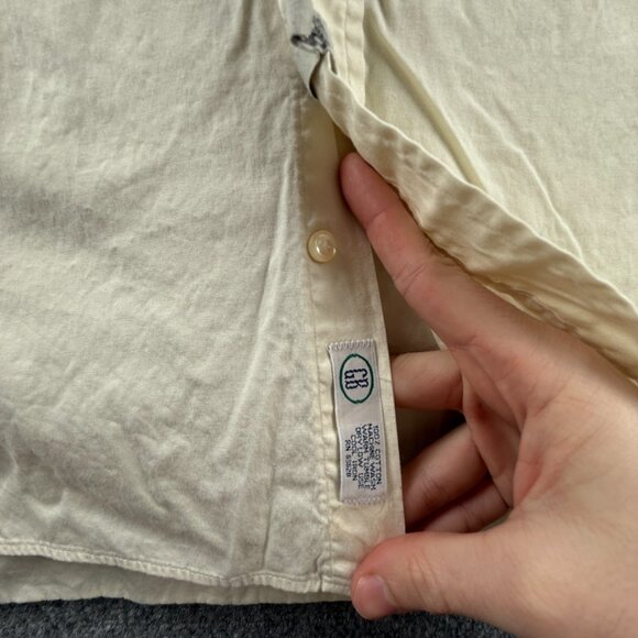 Gitman Bros Oxford Button-Down TTX USA Cotton 16 33 Pinpoint Yellow Pocket Men - Picture 9 of 16